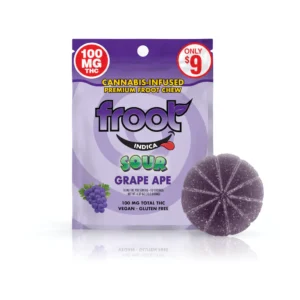 Froot Sour Grape Gummy - 100mg Single Cut-to-dose